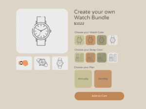 Custom template and functionality for a Woocommerce product bundle